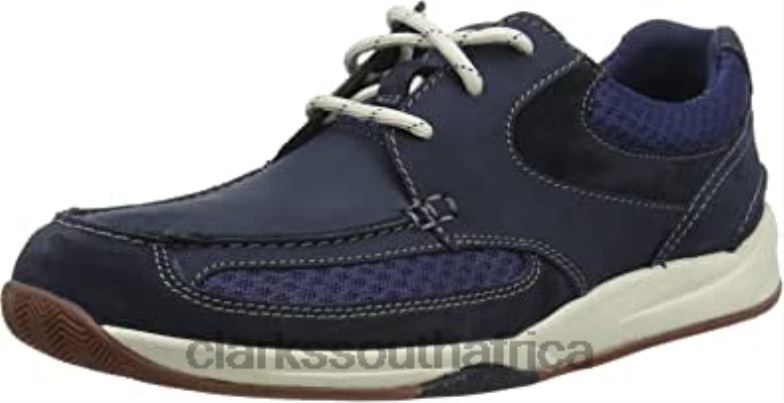 Blue Clarks Men's Langton Lane Sneaker 840401760 Men Clarks Blue