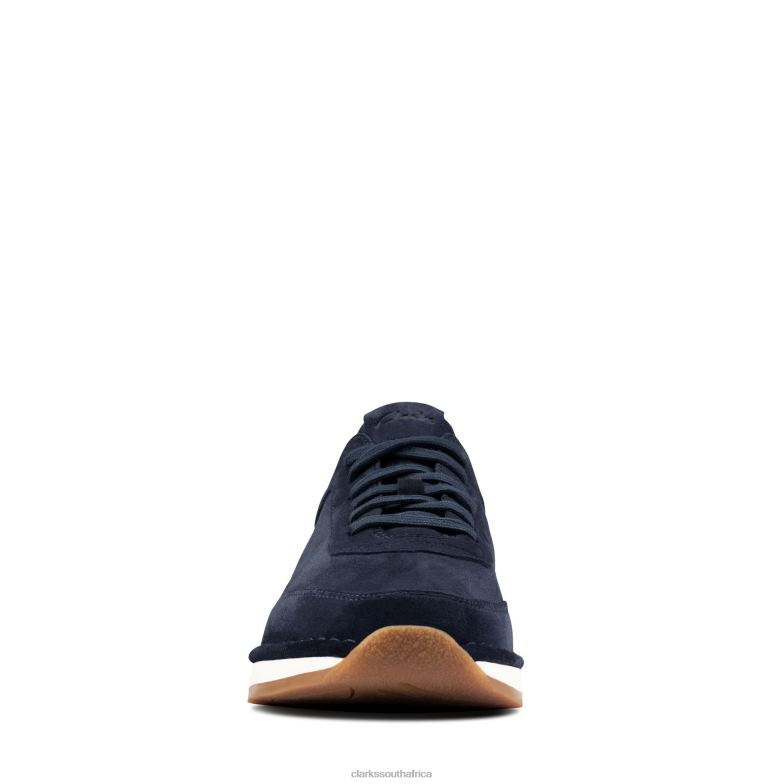 Clarks Craft Run Lace Navy Suede 840403690 Men Clarks Navy Suede