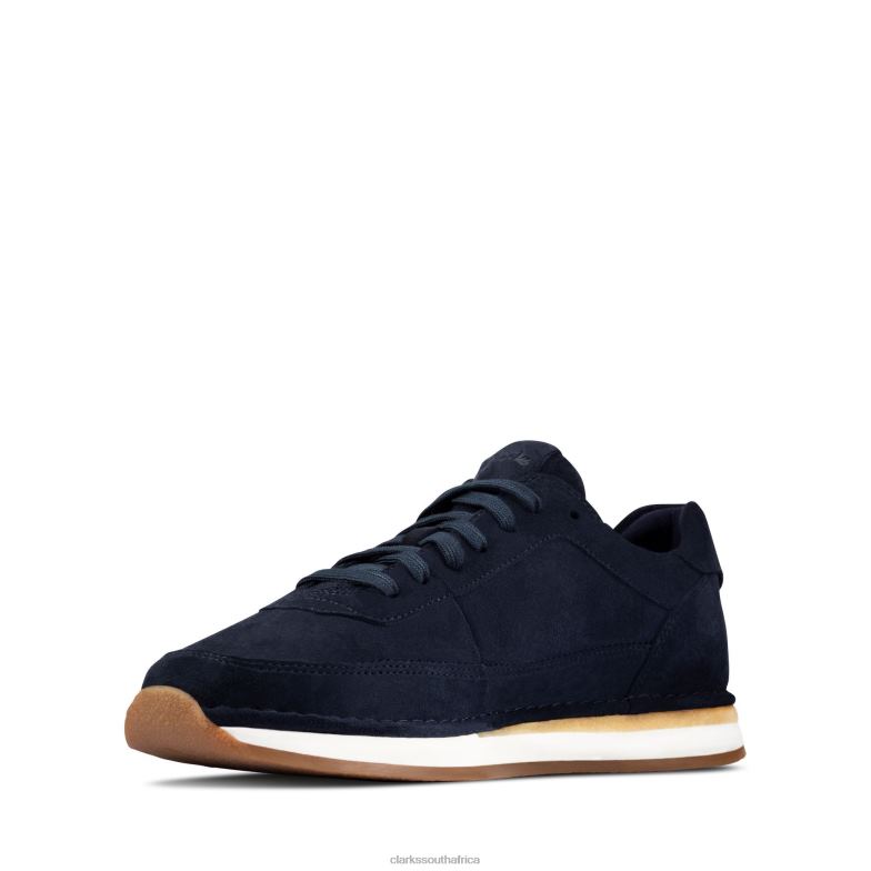 Clarks Craft Run Lace Navy Suede 840403690 Men Clarks Navy Suede