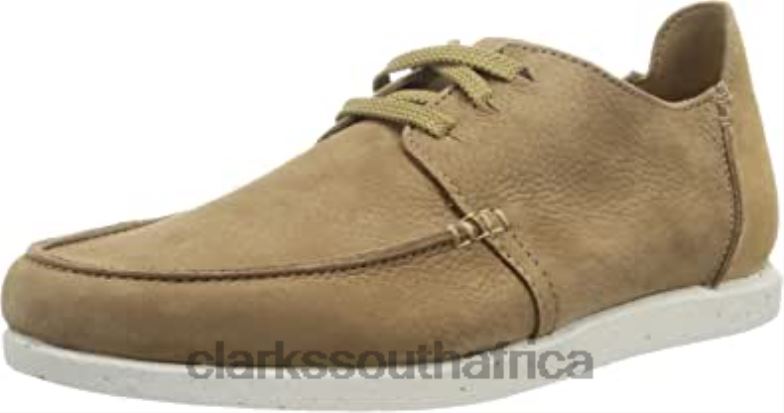 Clarks Dark Sand Nubuck Men's Shacre Lite Low Sneaker 840401297 Men Clarks Dark Sand Nubuck