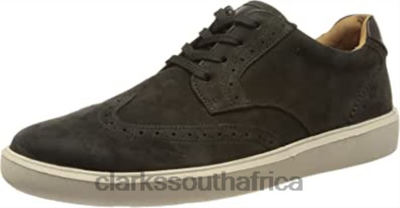 Clarks Men's Cambro Wing Sneaker Black Nubuck 84040930 Men Clarks Black Nubuck
