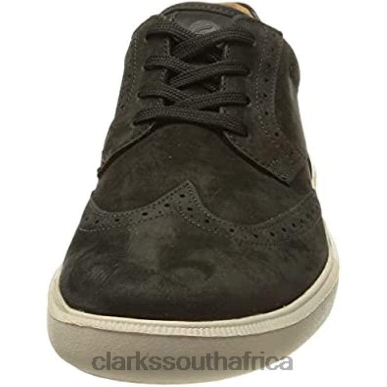 Clarks Men's Cambro Wing Sneaker Black Nubuck 84040930 Men Clarks Black Nubuck