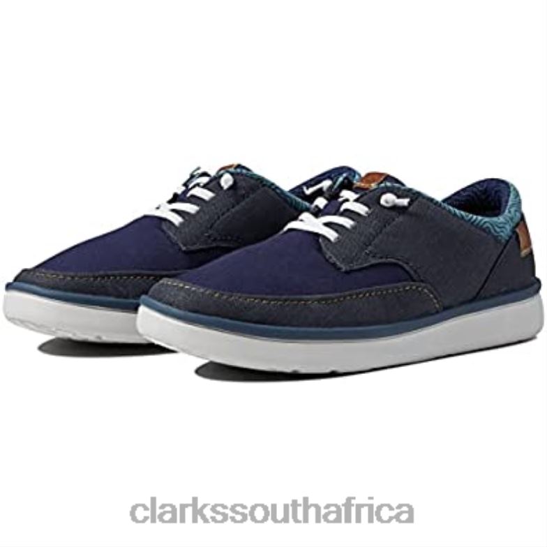 Clarks Men's Cantal Low Sneaker Navy Combi 840401434 Men Clarks Navy Combi