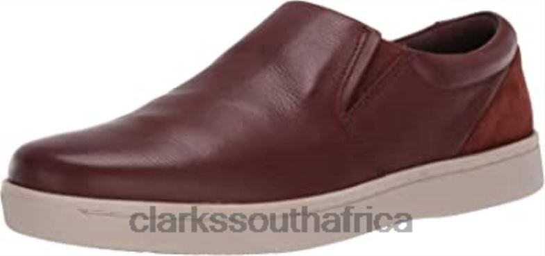 Clarks Men's Kitna Free Sneaker Mahoga Ny Leather 840401210 Men Clarks Mahogany Leather