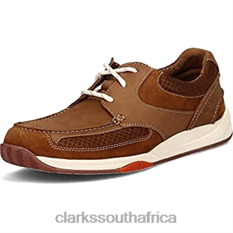 Clarks Tan Nubuck Men's Langton Lane Sneaker 84040441 Men Clarks