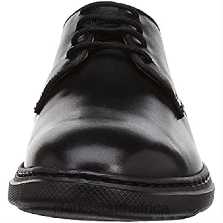 Men's Dennet Low Sneaker Clarks Black Leather 84040325 Men Clarks Black Leather