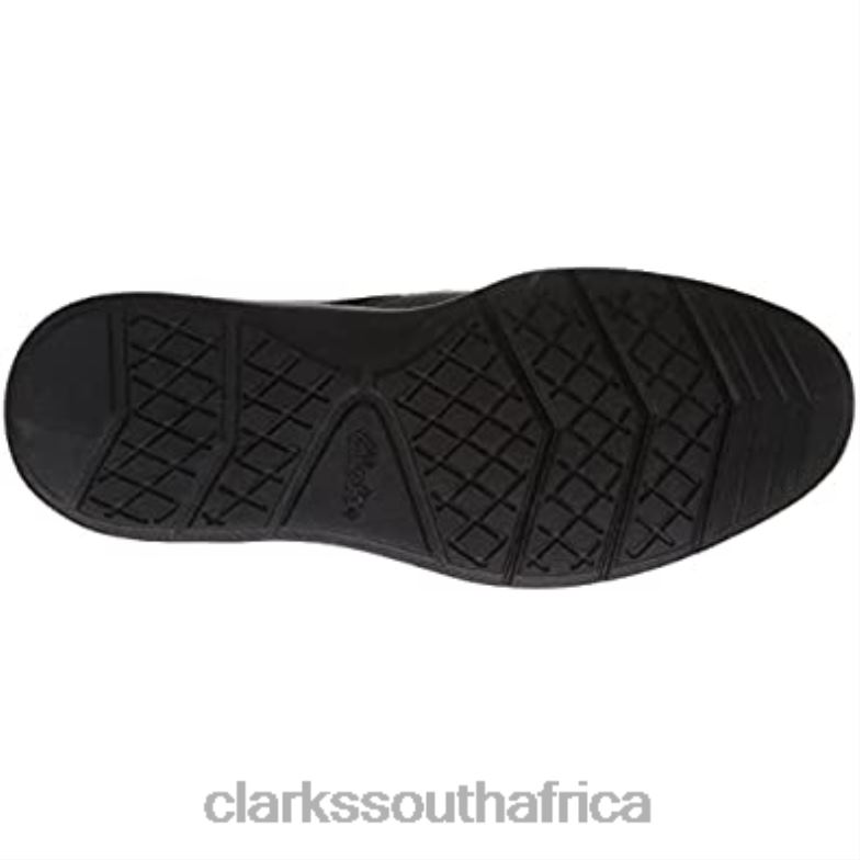 Men's Dennet Low Sneaker Clarks Black Leather 84040325 Men Clarks Black Leather