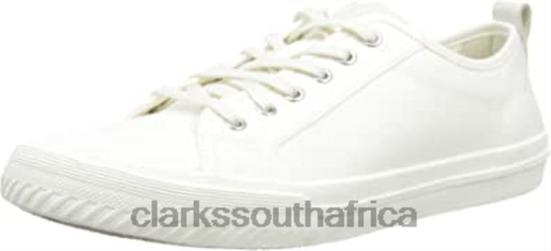 Men's Roxby Lace Sneaker Clarks White Canvas 84040839 Men Clarks White Canvas