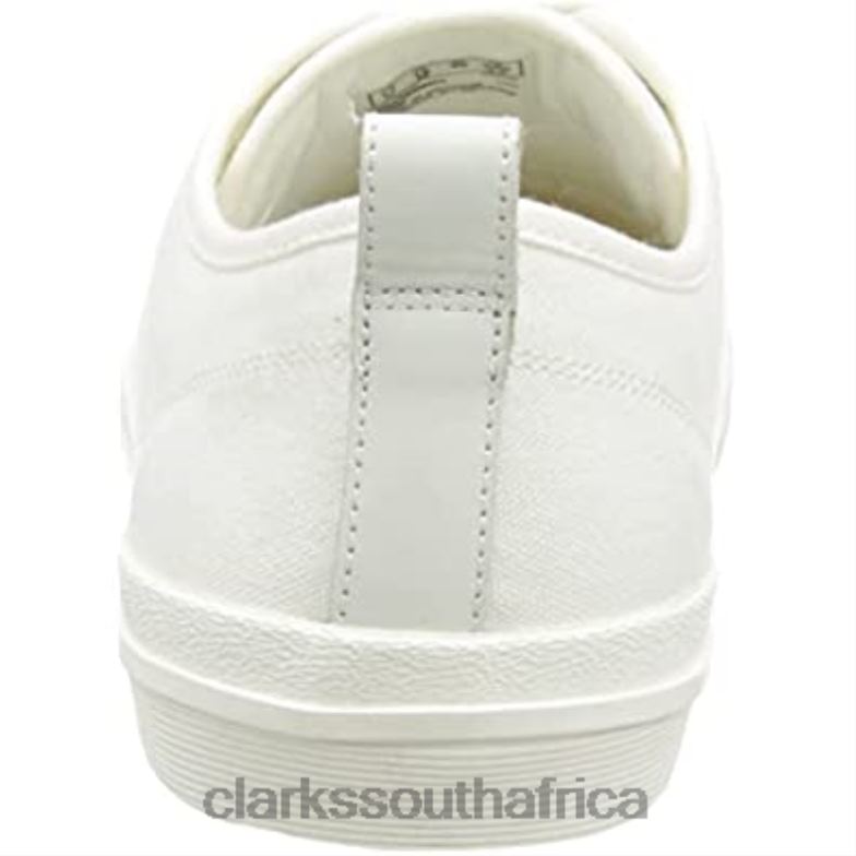 Men's Roxby Lace Sneaker Clarks White Canvas 84040839 Men Clarks White Canvas