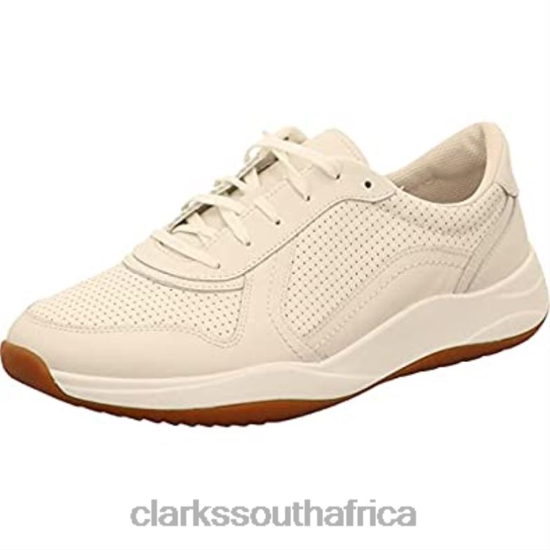 Men's Sift Speed Low-Top Sneakers White White Leather White Leather Clarks 84040718 Men Clarks White Leather