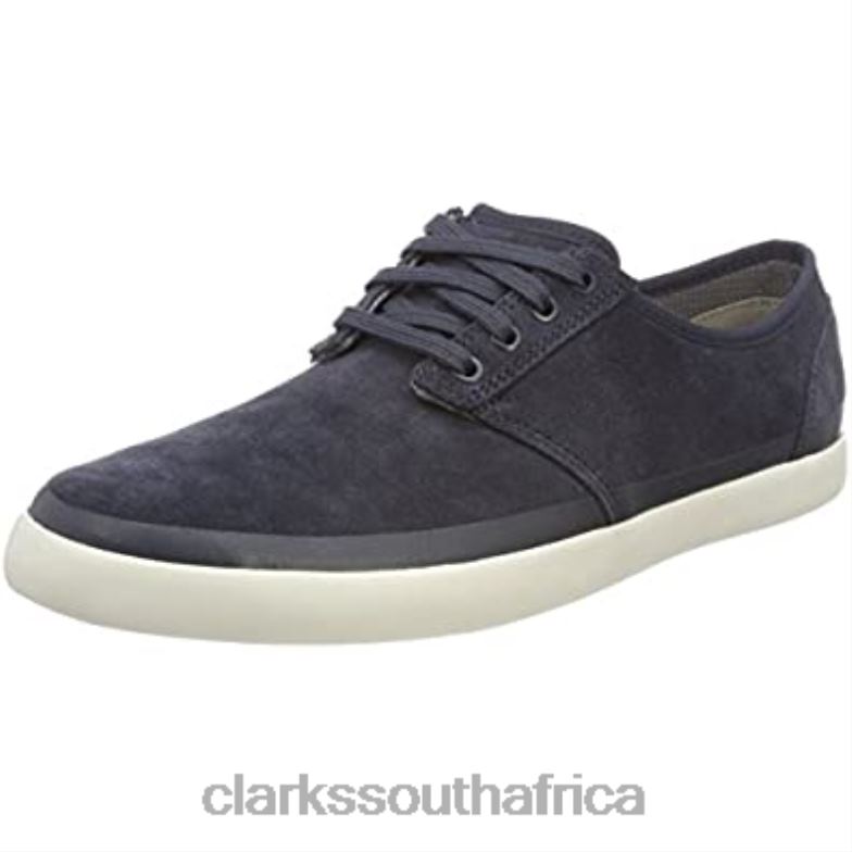 Men's Torbay Rand Low-Top Sneakers Blue Blue Suede Clarks 840402550 Men Clarks Blue Suede