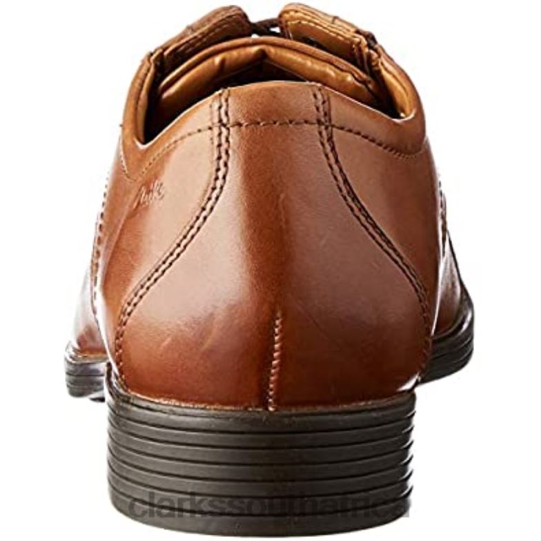 Men's Whiddon Cap Sneaker Dark Tan Leather Clarks 840402974 Men Clarks