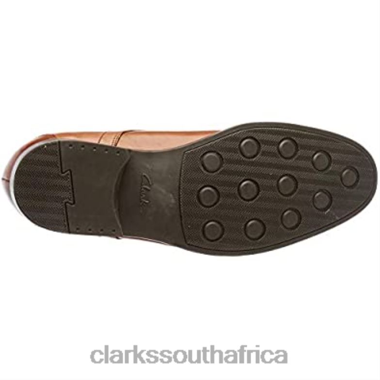 Men's Whiddon Cap Sneaker Dark Tan Leather Clarks 840402974 Men Clarks