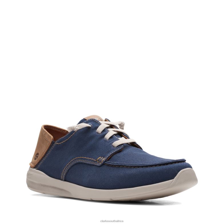 Navy Textile Clarks Gorwlace 840403728 Men Clarks Navy Textile