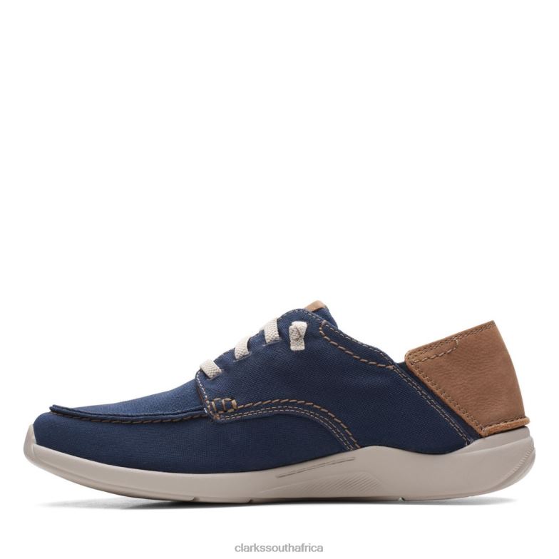 Navy Textile Clarks Gorwlace 840403728 Men Clarks Navy Textile