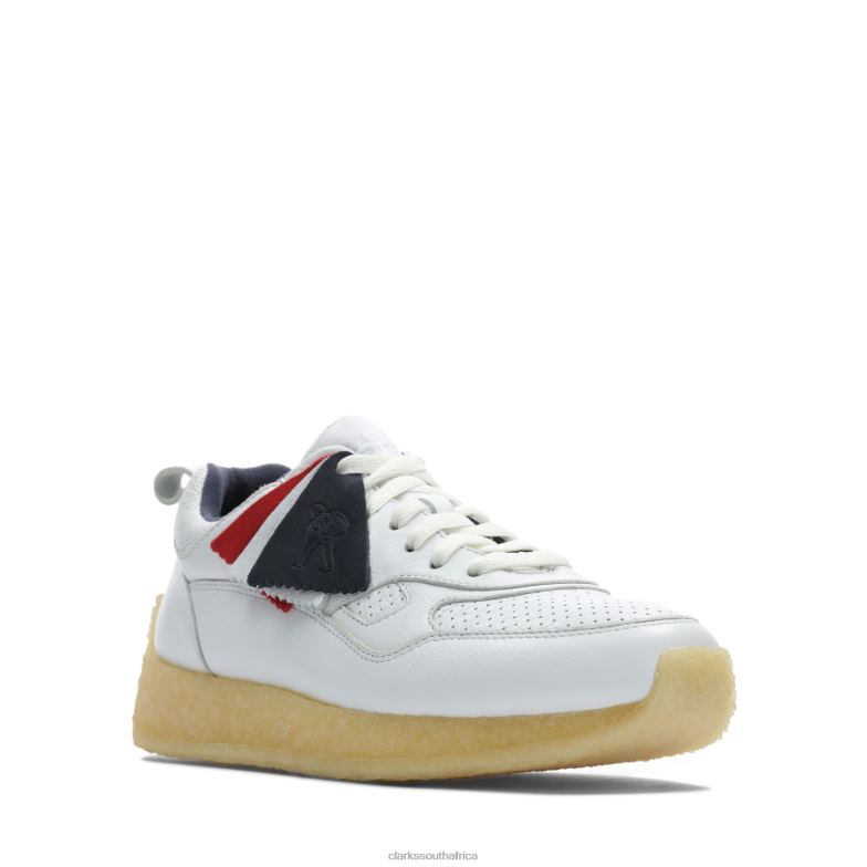 White Leather Lockhill Clarks 840403620 Men Clarks White Leather