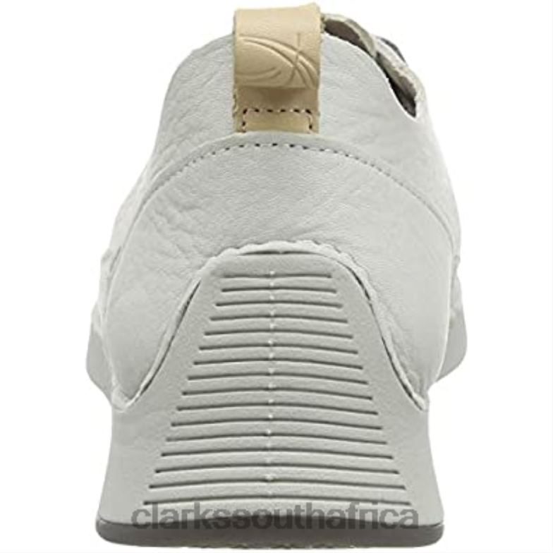 White White Leather Clarks Men's Tri Spark Low-Top Sneakers 840401832 Men Clarks White White Leather