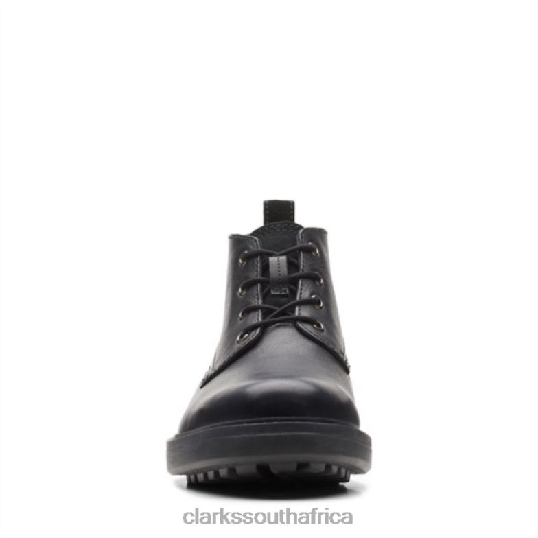 Chard Mid Black Leather Clarks Black Leather 840405661 Men Clarks Black Leather