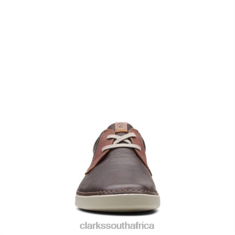 Clarks Gereld Low Dark Brown Leather Dark Brown Leather 840406802 Men Clarks Dark Brown Leather
