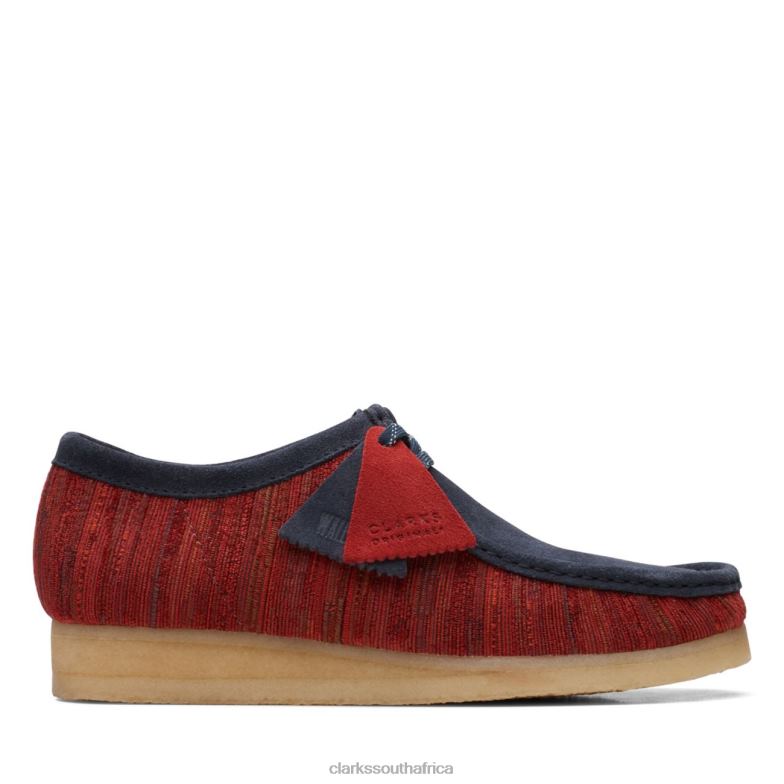 Wallabee Red Fabric Red Fabric Clarks 840406638 Men Clarks Red Fabric