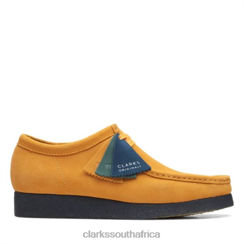 Wallabee Yel Low/Blue Clarks Yel Low/Blue 840406637 Men Clarks Yellow/Blue