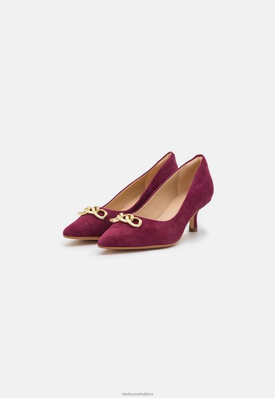 Clarks Merlot Violet Classic Heels 840406961 Unisex Clarks Merlot