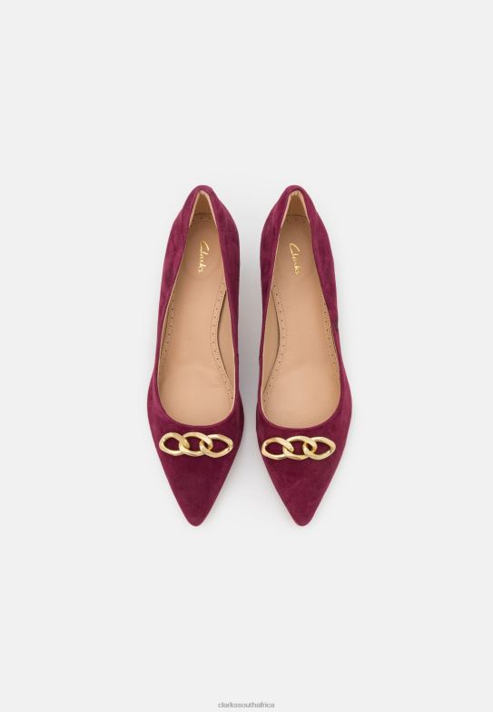 Clarks Merlot Violet Classic Heels 840406961 Unisex Clarks Merlot