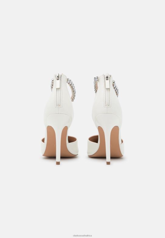 White Clarks Classic Heels 840407016 Unisex Clarks White