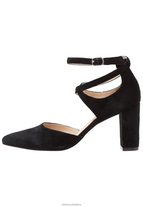 Black Clarks Leather High Heels 840407035 Unisex Clarks Black