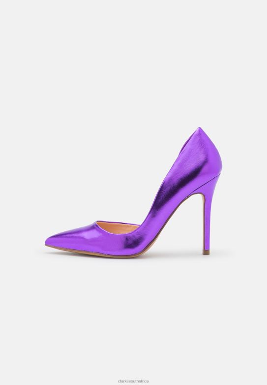 Purple High Heels Clarks 840407044 Unisex Clarks Purple
