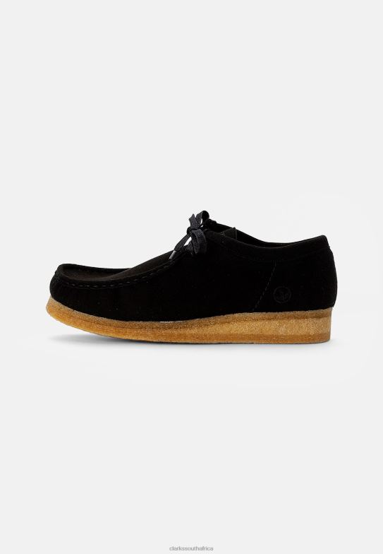 Black Vegan Clarks Wallabee Casual Lace-Ups 840407144 Unisex Clarks Black Vegan