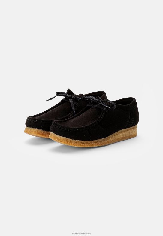 Black Vegan Clarks Wallabee Casual Lace-Ups 840407144 Unisex Clarks Black Vegan