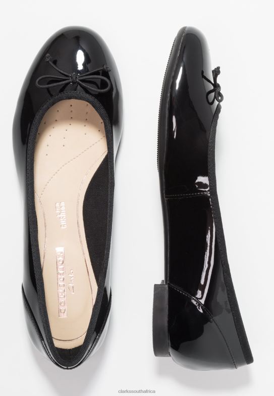 Black Clarks Couture Bloom Ballet Pumps 840407056 Unisex Clarks Black