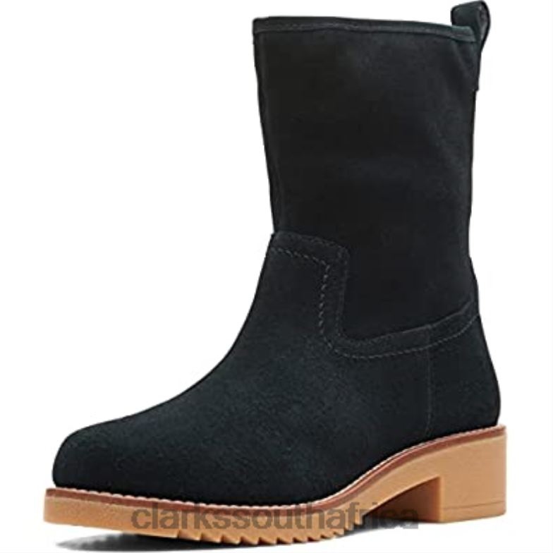 Black Suede Clarks Eden Mid Hi 840402707 Unisex Clarks Black Suede
