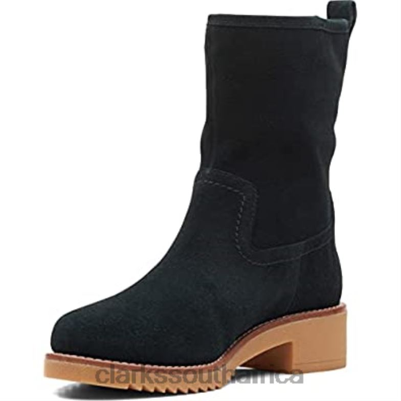 Black Suede Clarks Eden Mid Hi 840402707 Unisex Clarks Black Suede