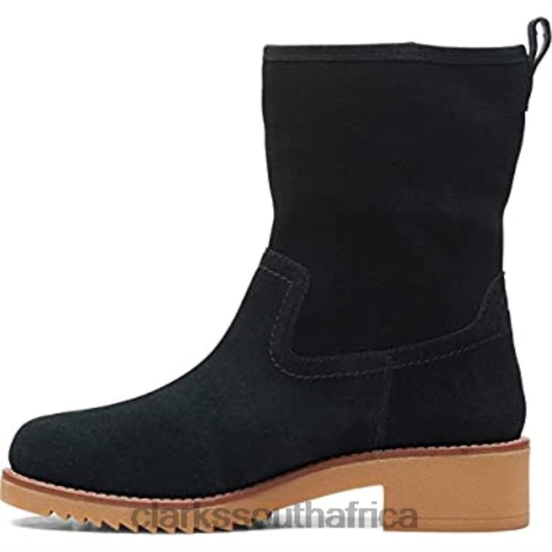 Black Suede Clarks Eden Mid Hi 840402707 Unisex Clarks Black Suede