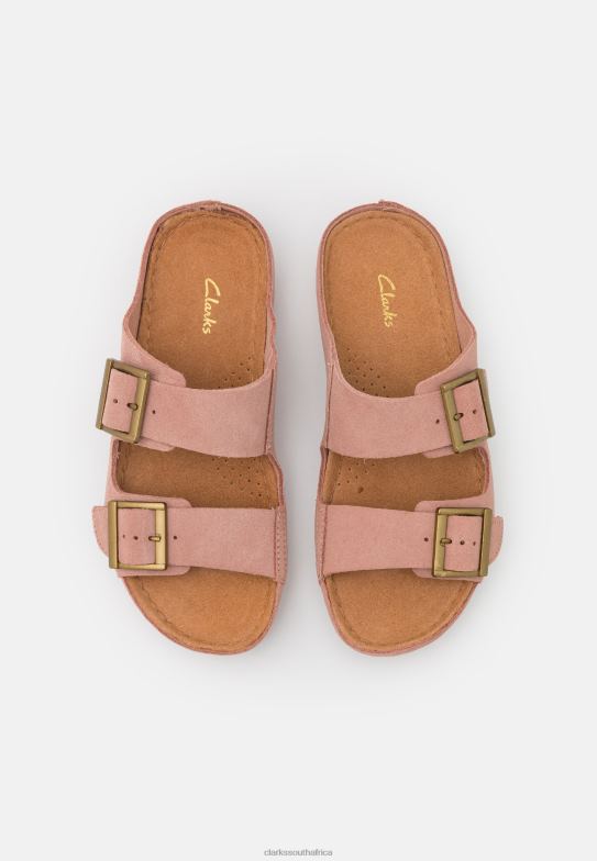 Brookleigh Sun Slippers Rose Clarks 840406950 Unisex Clarks Rose