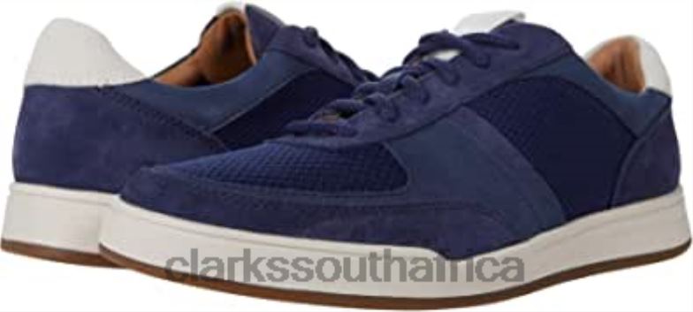Clarks Bizby Lace Dark Blue Suede Combi 840401946 Unisex Clarks Dark Blue Suede Combi