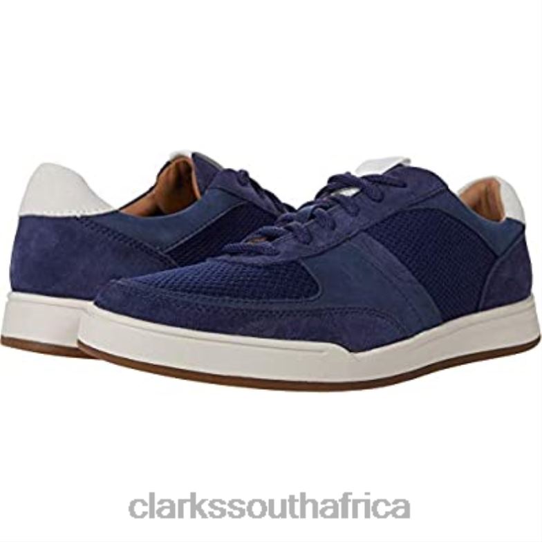 Clarks Bizby Lace Dark Blue Suede Combi 840401946 Unisex Clarks Dark Blue Suede Combi