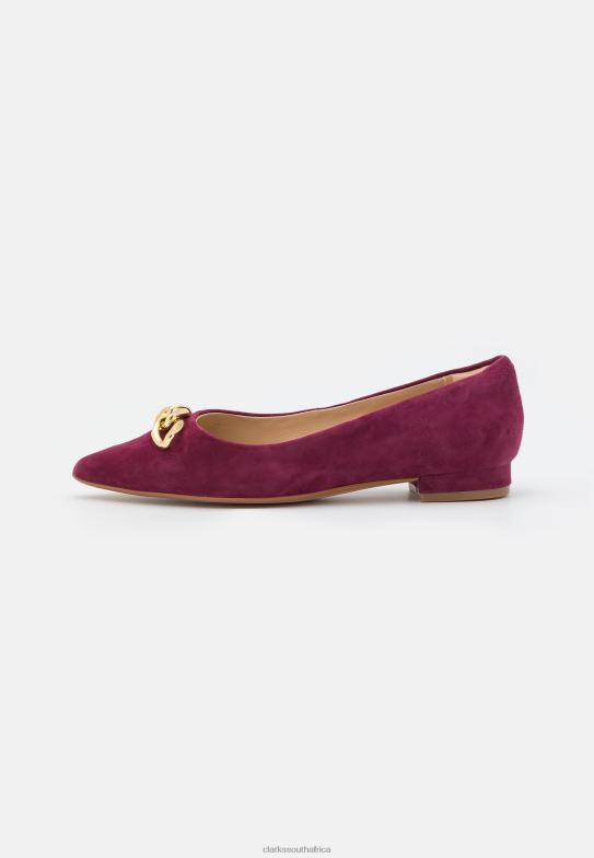 Clarks Laina Ballet Pumps Burdeos 840407058 Unisex Clarks Burdeos