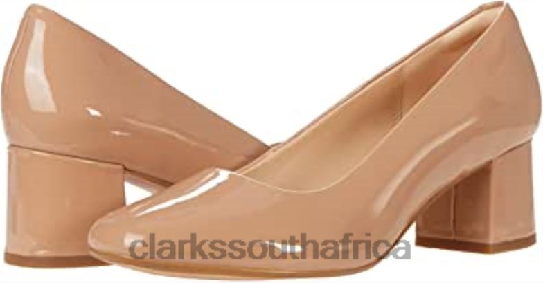 Praline Patent Clarks Sheer 55 Court 84040683 Unisex Clarks Praline Patent