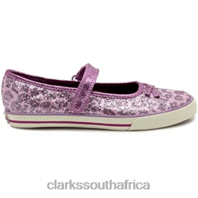 Purple Clarks Glamit Junior 840402464 Unisex Clarks Purple