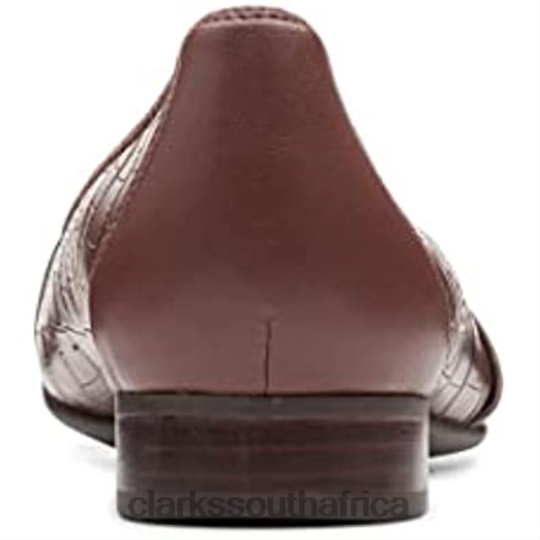 Un Blush Wish Dark Tan Croc Leather Clarks 8404038 Unisex Clarks