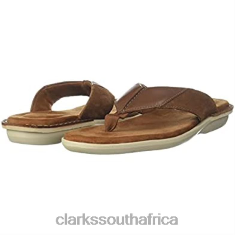 Ellison Easy Leather Sandals Tan Clarks 84040294 Unisex Clarks