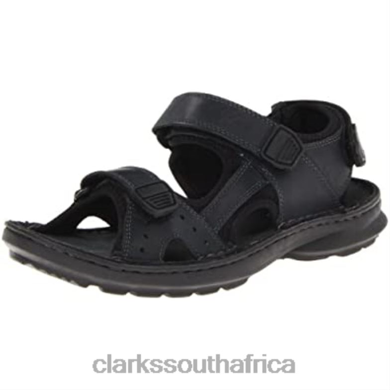 Swing Away Open Toe Leather Sport Sandal Black Clarks 840402494 Unisex Clarks Black