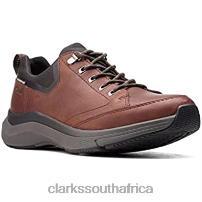 Clarks Wave 20 Vibe Leather Shoes Brown 84040721 Unisex Clarks