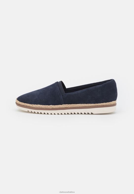 Navy Clarks Serena Slip-Ons 840406944 Unisex Clarks Navy