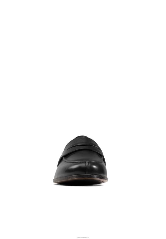 Slip-Ons Black Leather Clarks 840406942 Unisex Clarks Black Leather