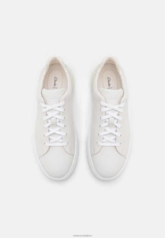 White Court Lite Lace Trainers Clarks 840407100 Unisex Clarks White