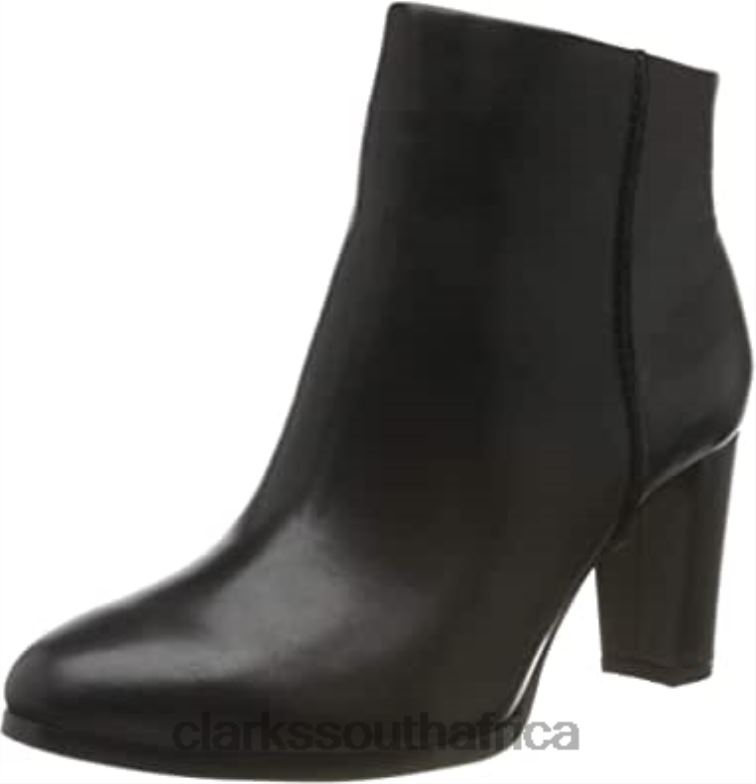 Black Clarks Women's Kaylfern Ankle Boots 840401747 Women Clarks Black Leather Black Leather
